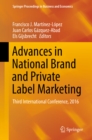 Image for Advances in National Brand and Private Label Marketing: Third International Conference, 2016