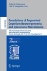 Image for Foundations of augmented cognition  : neuroergonomics and operational neuroscience - 10th International Conference, AC 2016, held as part of HCI International 2016, Toronto, ON, Canada, July 17-22, 2P