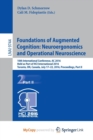 Image for Foundations of Augmented Cognition: Neuroergonomics and Operational Neuroscience