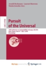 Image for Pursuit of the Universal : 12th Conference on Computability in Europe, CiE 2016, Paris, France, June 27 - July 1, 2016, Proceedings