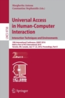 Image for Universal Access in Human-Computer Interaction. Interaction Techniques and Environments : 10th International Conference, UAHCI 2016, Held as Part of HCI International 2016, Toronto, ON, Canada, July 1