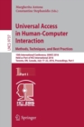 Image for Universal Access in Human-Computer Interaction. Methods, Techniques, and Best Practices : 10th International Conference, UAHCI 2016, Held as Part of HCI International 2016, Toronto, ON, Canada, July 1