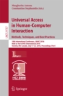 Image for Universal access in human-computer interaction.: methods, techniques, and best practices : 10th International Conference, UAHCI 2016, held as part of HCI International 2016, Toronto, ON, Canada, July 17-22, 2016, Proceedings