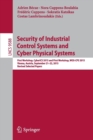 Image for Security of Industrial Control Systems and Cyber Physical Systems