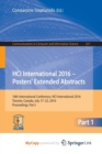 Image for HCI International 2016 - Posters&#39; Extended Abstracts