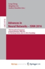 Image for Advances in Neural Networks - ISNN 2016