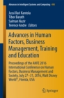 Image for Advances in Human Factors, Business Management, Training and Education: Proceedings of the AHFE 2016 International Conference on Human Factors, Business Management and Society, July 27-31, 2016, Walt Disney World(R), Florida, USA : 498