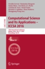 Image for Computational science and its applications -- ICCSA 2016.: 16th International Conference, Beijing, China, July 4-7, 2016, Proceedings : 9789