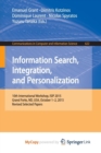 Image for Information Search, Integration, and Personalization