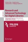Image for Research and advanced technology for digital libraries  : 19th International Conference on Theory and Practice of Digital Libraries, TPDL 2016, Poznan, Poland, September 5-9, 2016, proceedings
