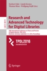 Image for Research and advanced technology for digital libraries: 20th European Conference, ECDL 2016, Hannover, Germany, September 5-9, 2016 ; proceedings