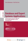 Image for Database and Expert Systems Applications : 27th International Conference, DEXA 2016, Porto, Portugal, September 5-8, 2016, Proceedings, Part I