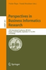 Image for Perspectives in business informatics research: 15th International Conference, BIR 2016, Prague, Czech Republic, September 15-16, 2016, Proceedings