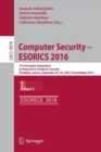 Image for Computer Security – ESORICS 2016