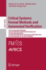 Image for Critical Systems: Formal Methods and Automated Verification : Joint 21st International Workshop on Formal Methods for Industrial Critical Systems and 16th International Workshop on Automated Verificat