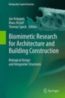 Image for Biomimetic research for architecture and building construction  : biological design and integrative structures