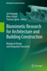 Image for Biomimetic research for architecture and building construction: biological design and integrative structures