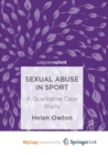 Image for Sexual Abuse in Sport