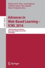Image for Advances in web-based learning - ICWL 2016  : 15th International Conference, Rome, Italy, October 26-29, 2016, proceedings