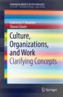 Image for Culture, Organizations, and Work: Clarifying Concepts