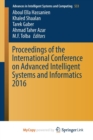 Image for Proceedings of the International Conference on Advanced Intelligent Systems and Informatics 2016