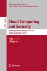 Image for Cloud computing and security: second International Conference, ICCCS 2016, Nanjing, China, July 29-31, 2016, revised selected papers