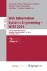 Image for Web Information Systems Engineering - WISE 2016 : 17th International Conference, Shanghai, China, November 8-10, 2016, Proceedings, Part II