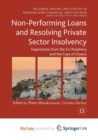 Image for Non-Performing Loans and Resolving Private Sector Insolvency