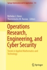 Image for Operations research, engineering, and cyber security  : trends in applied mathematics and technology