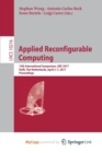 Image for Applied Reconfigurable Computing