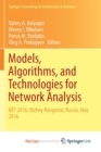 Image for Models, Algorithms, and Technologies for Network Analysis : NET 2016, Nizhny Novgorod, Russia, May 2016