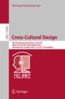 Image for Cross-cultural design: 9th International Conference, CCD 2017, held as part of HCI International 2017, Vancouver, BC, Canada, July 9-14, 2017, proceedings