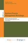 Image for Business Process Management Workshops : BPM 2016 International Workshops, Rio de Janeiro, Brazil, September 19, 2016, Revised Papers
