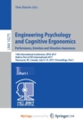 Image for Engineering Psychology and Cognitive Ergonomics: Performance, Emotion and Situation Awareness