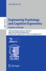 Image for Engineering Psychology and Cognitive Ergonomics: Cognition and Design
