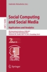 Image for Social Computing and Social Media. Applications and Analytics