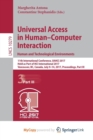 Image for Universal Access in Human-Computer Interaction. Human and Technological Environments