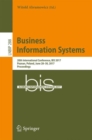 Image for Business Information Systems: 20th International Conference, Bis 2017, Poznan, Poland, June 28-30, 2017, Proceedings : 288