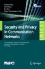 Image for Security and privacy in communication networks: 12th International Conference, SecureComm 2016, Guangzhou, China, October 10-12, 2016, Proceedings