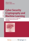 Image for Cyber Security Cryptography and Machine Learning