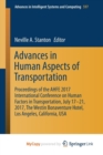 Image for Advances in Human Aspects of Transportation