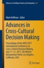Image for Advances in Cross-Cultural Decision Making