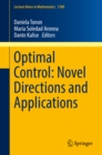 Image for Optimal control: novel directions and applications : 2180
