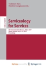 Image for Serviceology for Services : 5th International Conference, ICServ 2017, Vienna, Austria, July 12-14, 2017, Proceedings