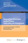 Image for Geographical Information Systems Theory, Applications and Management : Second International Conference, GISTAM 2016, Rome, Italy, April 26-27, 2016, Revised Selected Papers