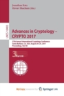 Image for Advances in Cryptology - CRYPTO 2017
