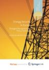 Image for Energy Security in Europe : Divergent Perceptions and Policy Challenges