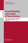 Image for Formal Modeling and Analysis of Timed Systems