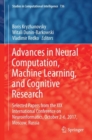 Image for Advances in Neural Computation, Machine Learning, and Cognitive Research