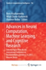 Image for Advances in Neural Computation, Machine Learning, and Cognitive Research